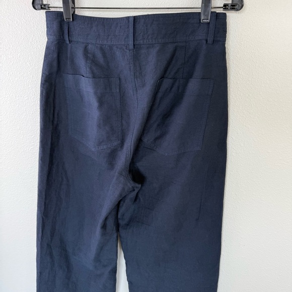 APIECE APART Classic Merida High Waist Wide Leg Pant Navy Business Casual Size 8 - Picture 11 of 15